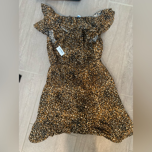 Waist Defined Ruffle Leopard Mini Dress - Picture 3 of 5